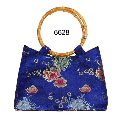 Tasche aus Seide mit Bambushenkel, Handtaschen, Asiatisch, 6628 - zum Schließen ins Bild klicken